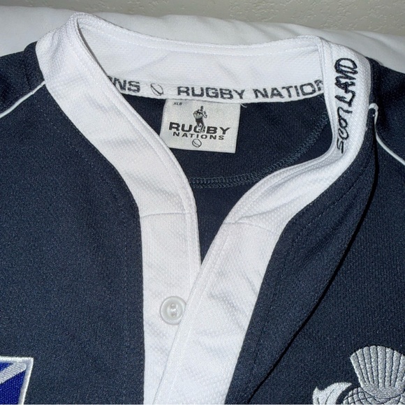 Scotland Kids Rugby Jersey - Blue and White - Picture 2 of 7